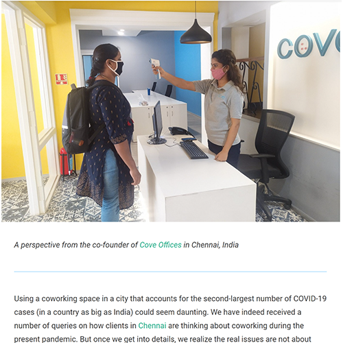 Coworking Insight’s article on Cove Office’s pandemic strategies